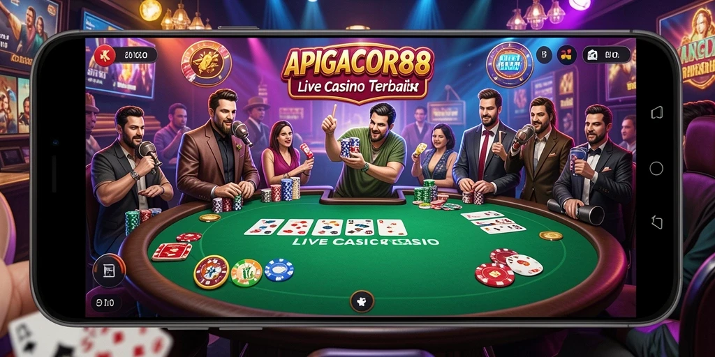 Tampilan gameplay Live Casino yang menarik dan interaktif di APIGACOR88.
