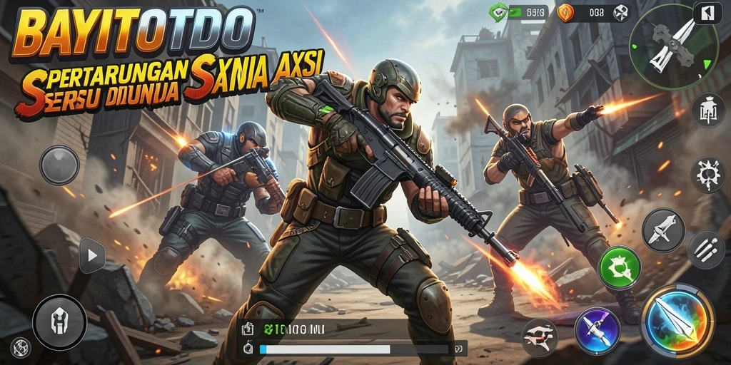 Screenshot gameplay BAYITOTO dengan aksi pertarungan yang mendebarkan.
