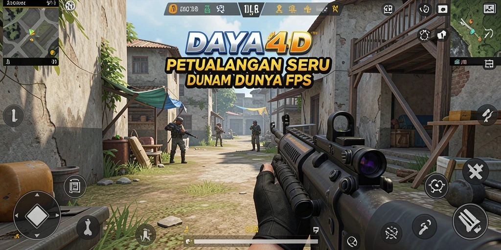Menampilkan aksi seru dalam gameplay FPS yang mendebarkan.