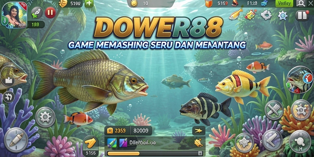 Gameplay menarik DOWER88 dengan suasana memancing yang menyenangkan.
