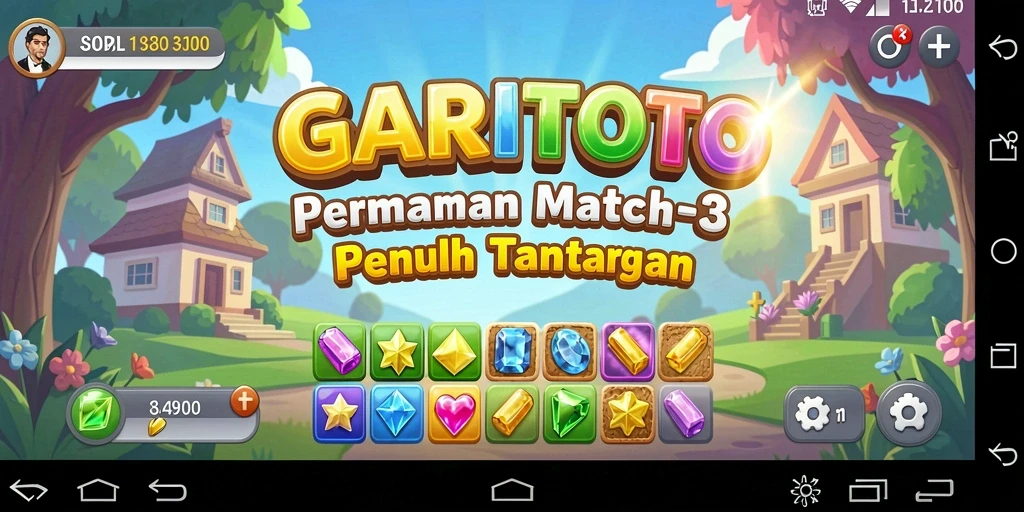 Tampilan gameplay menarik GARITOTO dengan objek berwarna-warni yang menantang.