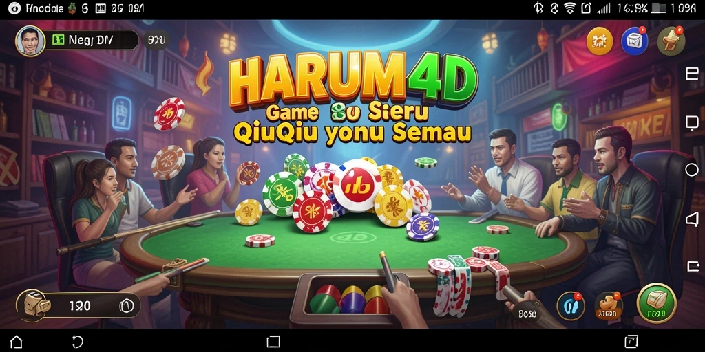 Tampilan permainan QiuQiu yang mendebarkan dan penuh aksi.