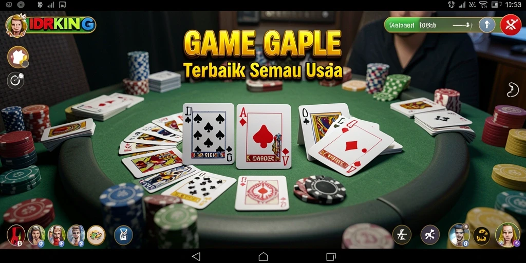 Tampilan gameplay seru dari IDRKING yang membuat pertemanan lebih akrab.