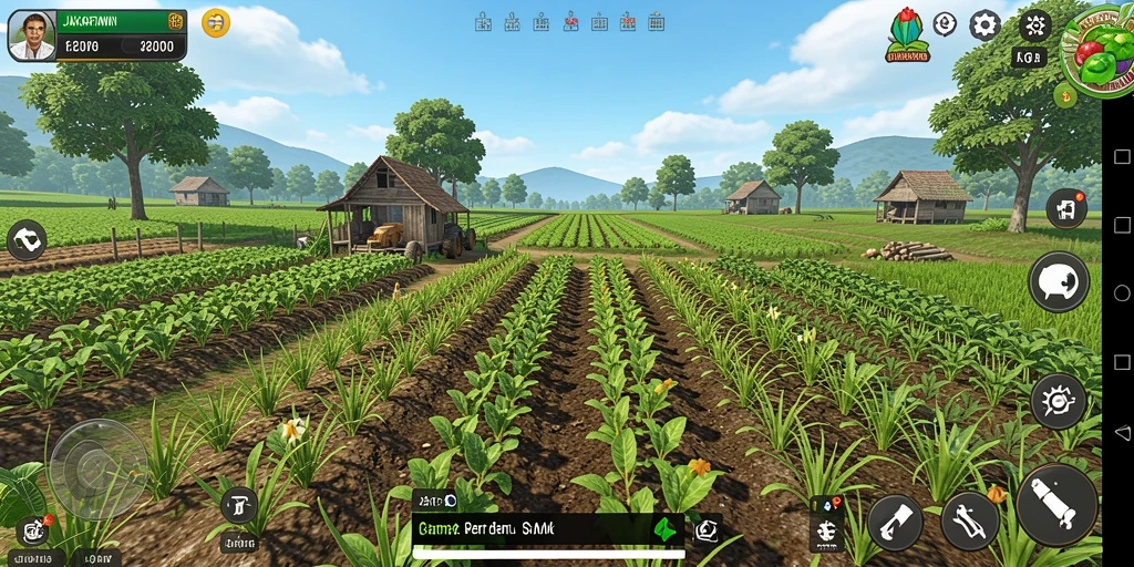 Gameplay seru JAKARTAWIN dalam bertani dan panen.
