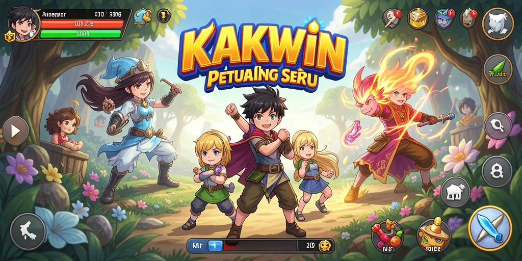 Tampilan gameplay KAKWIN menampilkan aksi karakter Anime yang epik.
