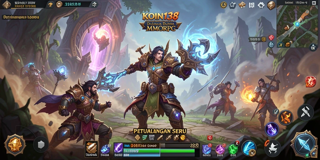 Tampilan gameplay KOIN138 yang mendalam dan menawan.
