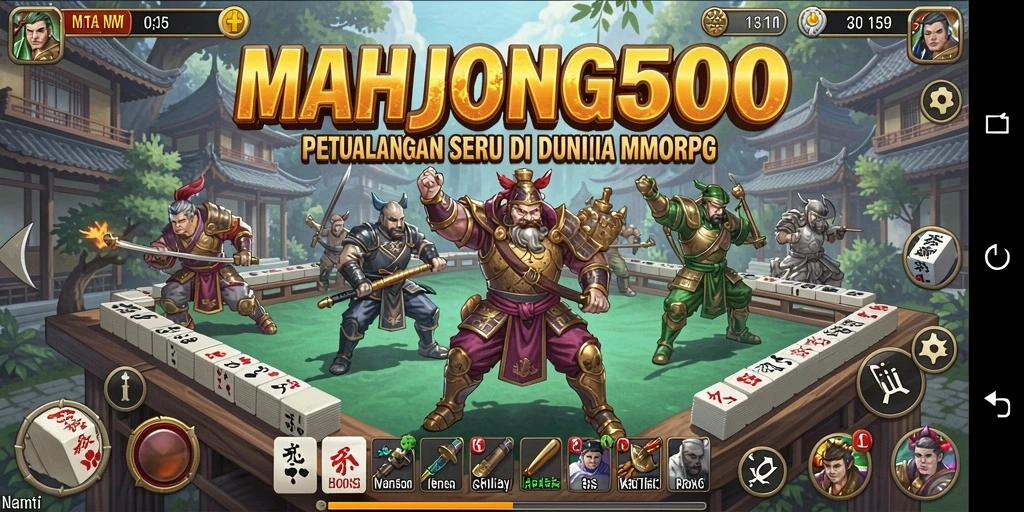 Tampilan gameplay seru di dunia MMORPG MAHJONG500.