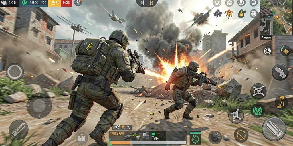 Tampilan gameplay N06 yang memukau dan menegangkan.