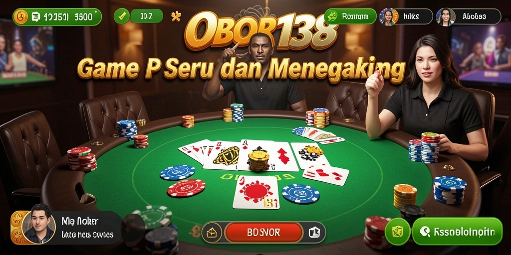 Tampilan gameplay Poker di OBOR138 dengan grafik menarik.