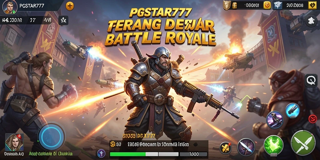 Tampilan epic gameplay PGSTAR777 di medan perang Battle Royale.