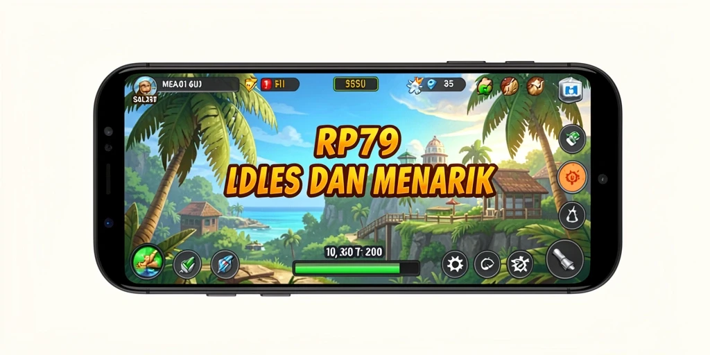 Tampilan gameplay idle RP79 yang menarik dan menghibur.