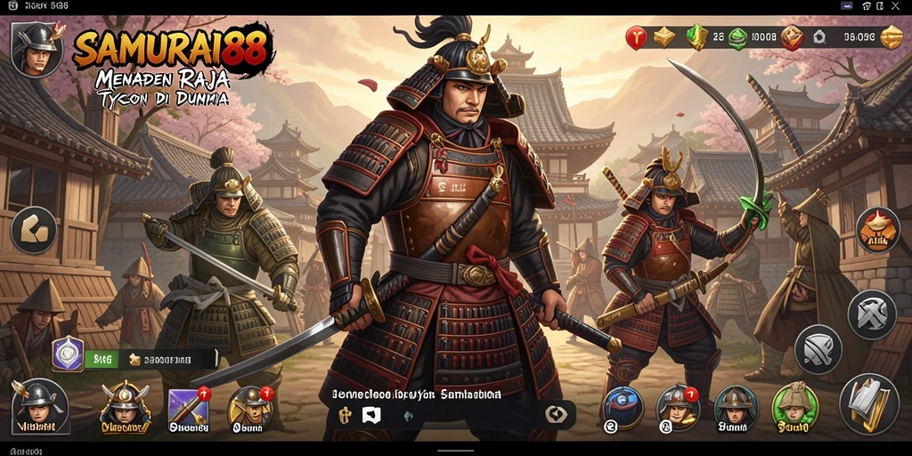 Gambaran gameplay menarik dari SAMURAI88 yang menunjukkan penaklukan wilayah.