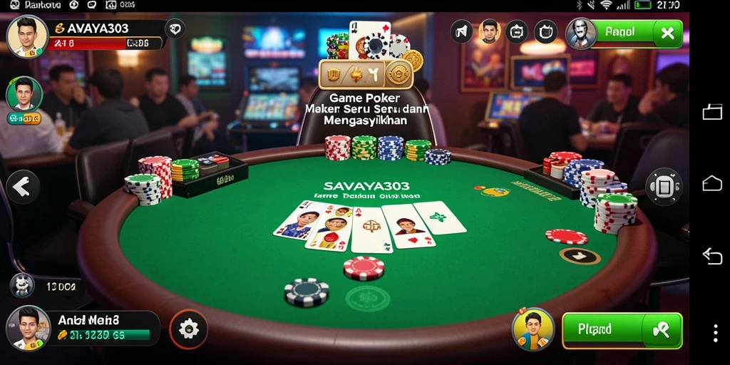 Tampilan gameplay Poker yang seru dan menarik di SAVAYA303.