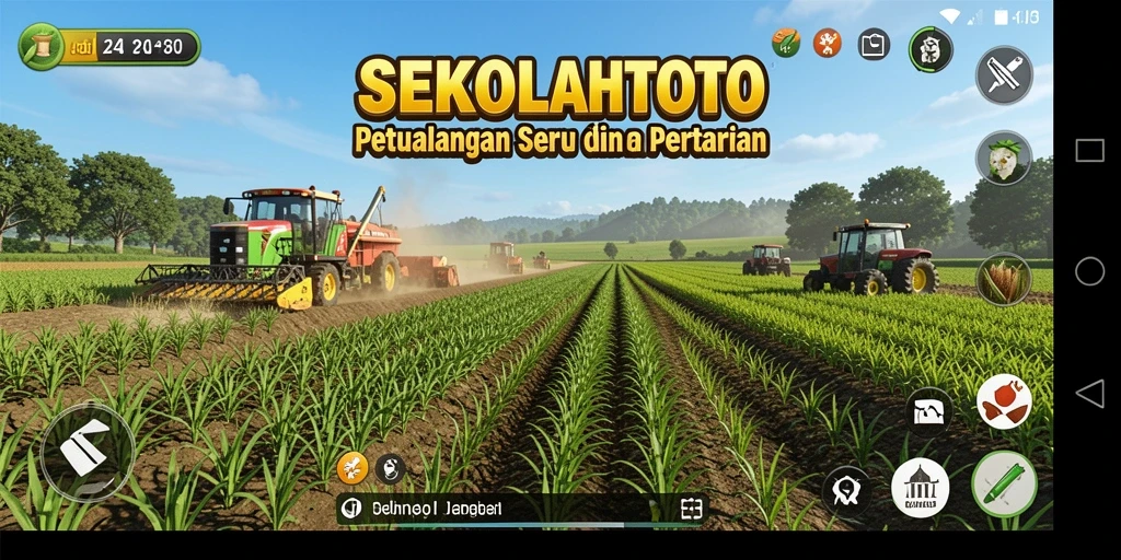 Tampak serunya gameplay pertanian di SEKOLAHTOTO.