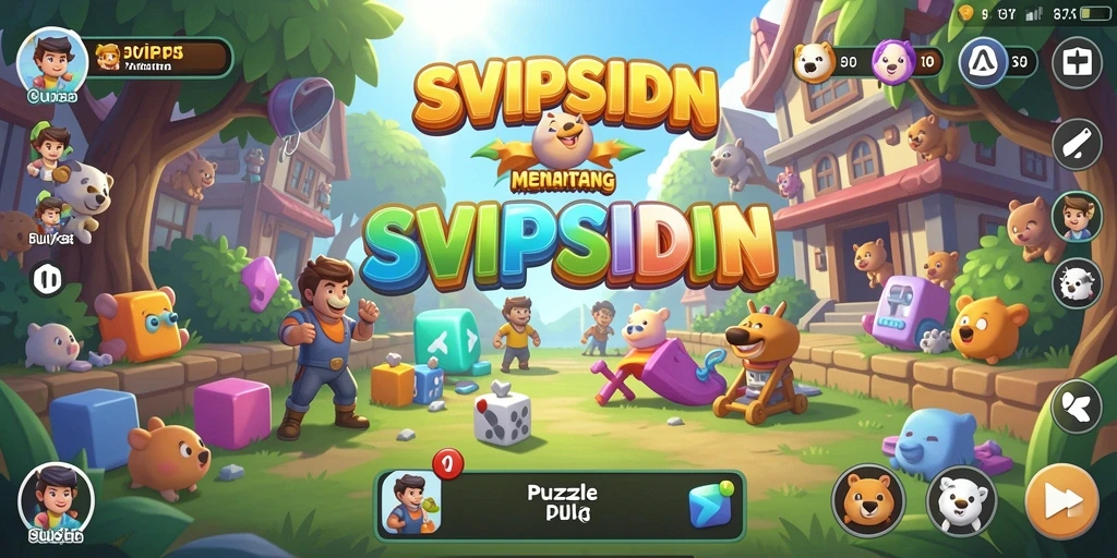 Tampilan menarik dari gameplay SVIPSIDN saat menyelesaikan puzzle.