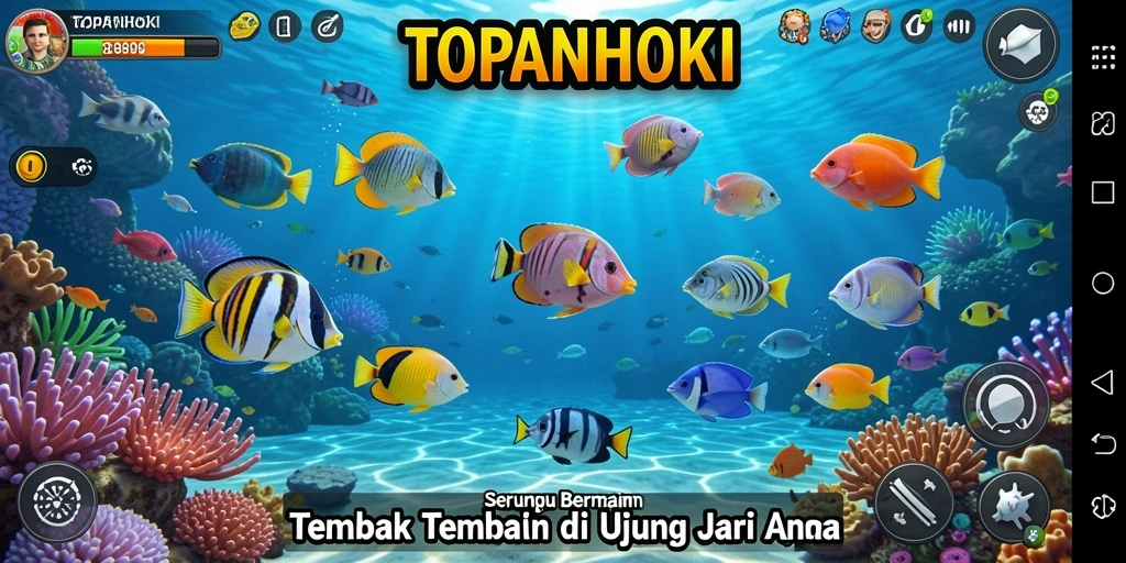 Screenshot gameplay seru Tembak Ikan di TOPANHOKI.