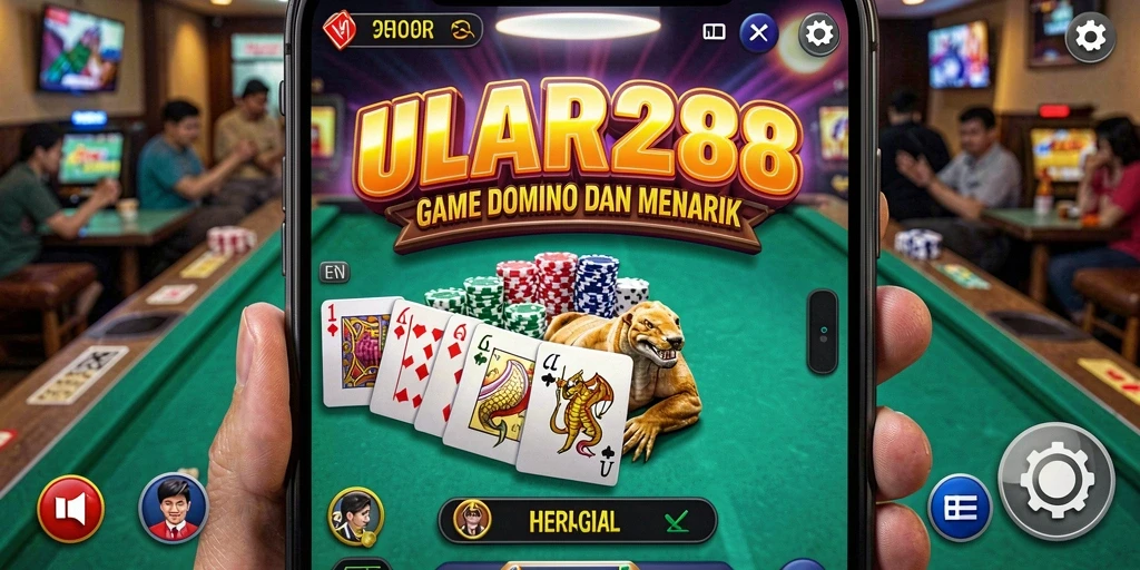 Tampilan gameplay ULAR288 yang seru dalam bermain Domino.